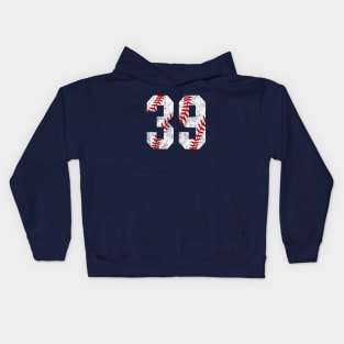 Vintage #39 Baseball Laces Baseball Mom Jersey Love Baseball Kids Hoodie